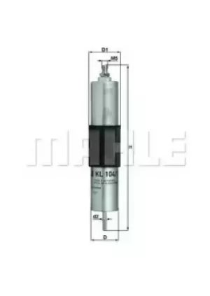 image of Fuel Filter KL104/1 78739179 by MAHLE Original