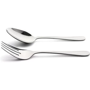 image of Windsor Serving Fork And Spoon Set Stainless Steel