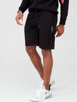 image of Alpha Industries Alpha Industries X-fit Sweat Cargo Shorts, Black Size M Men