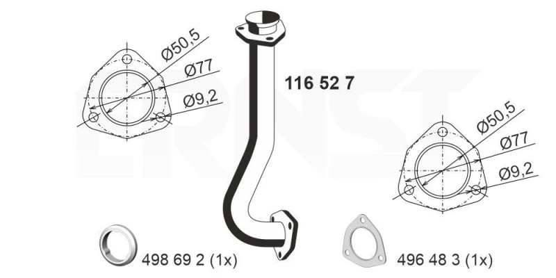 Image of Exhaust Pipe ERNST 116527
