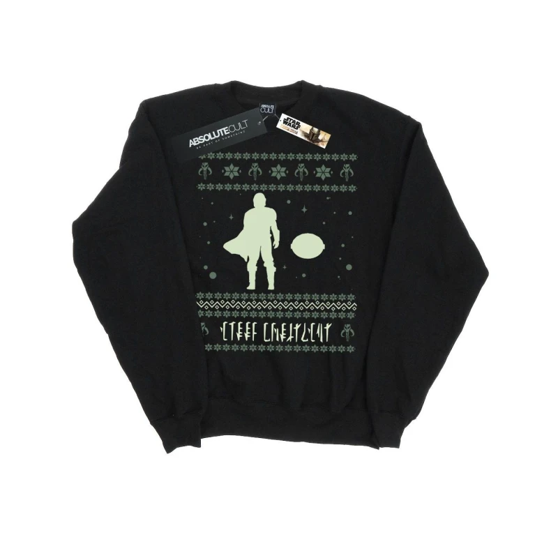 Image of Star Wars Star Wars Men Merry Christmas Sweatshirt in Black Size: Small Black S Male 5059400608748