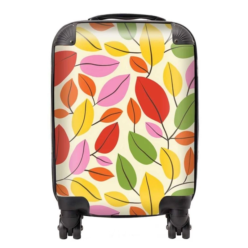 Image of Warren Reed - Designer Autumn Leaves Suitcase in Red Size: Large Red Unisex Large