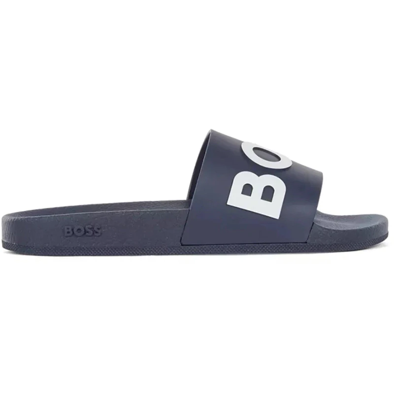 Image of Boss Kids Bay It Slide Pool Shoes Sandals Dark Blue male 2.5 (35)