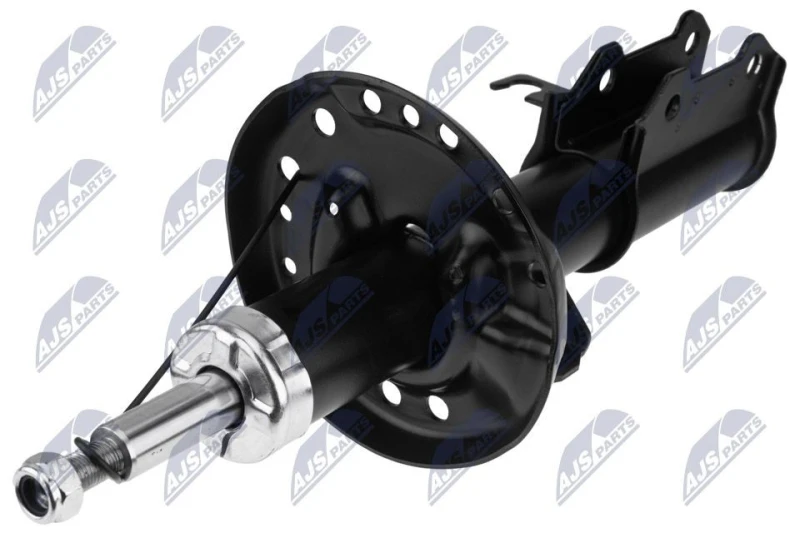 Image of NTY A-PL-030 Shock absorber Front Axle Right, Gas Pressure, Twin-Tube, Suspension Strut, Bottom Clamp Shock Absorber (854)