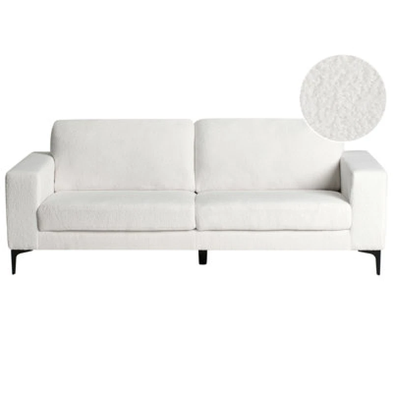 Image of Beliani Sofa 3 Seater Vadstena Boucle Off-White