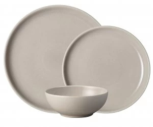 image of Intro Warm Taupe 12 Piece Tableware Set