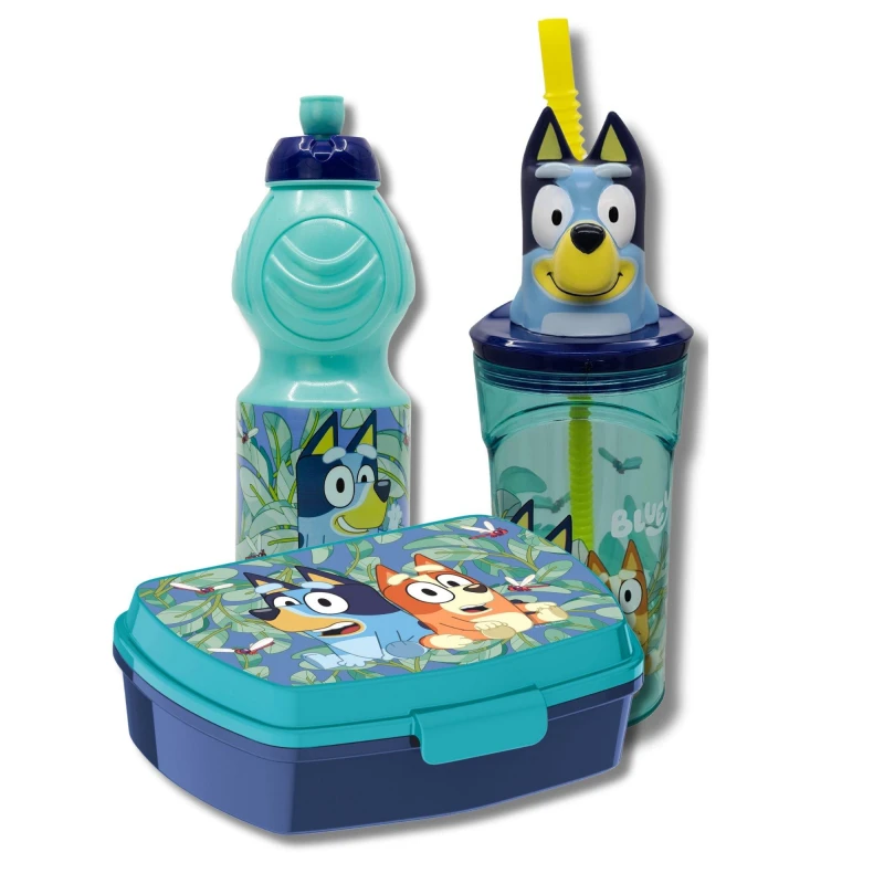 Image of Bluey Bluey Lunch Set With Tumbler Blue
