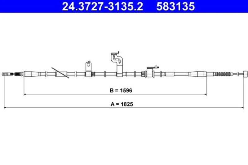 Image of Handbrake cable ATE 24.3727-3135.2
