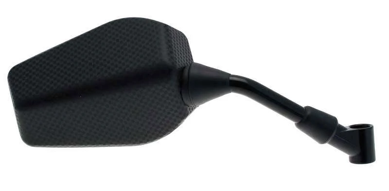 Image of V PARTS F1 Rectangular Right Mirror Universal M8/125 - Carbon (1pc)
