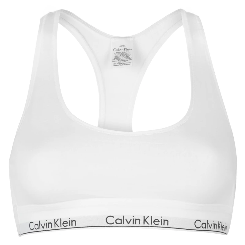 Image of Calvin Klein Modern Cotton Logo Bralette White female 10 (S)