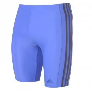 Image of adidas Mens Primeblue 3-Stripes Swim Jammer - Hi Res Blue