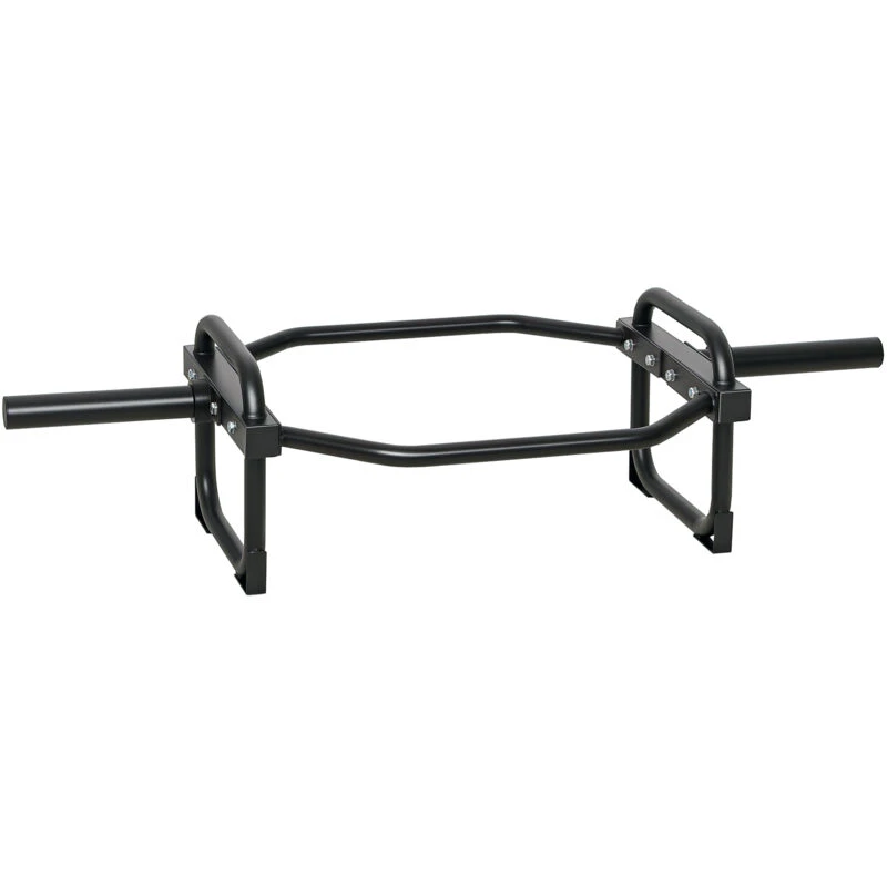 Image of SPORTNOW Olympic Trap Bar, 2" Hex Barbell Bar with 300kg Capacity in Black Unisex