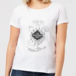 Image of Harry Potter The Marauder's Map Womens T-Shirt - White - 3XL