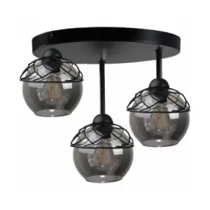 Image of Keter Mera Semi Flush Light Black, 30cm, 3x E27