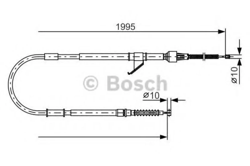 Image of Handbrake cable Bosch 1 987 482 069