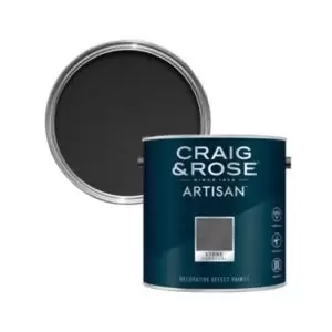 Image of Craig & Rose Artisan Charcoal Stone Textured Effect Matt Topcoat Special Effect Paint, 2.5L