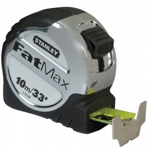 image of Stanley FatMax Tape Measure Imperial & Metric 33ft / 10m 32mm