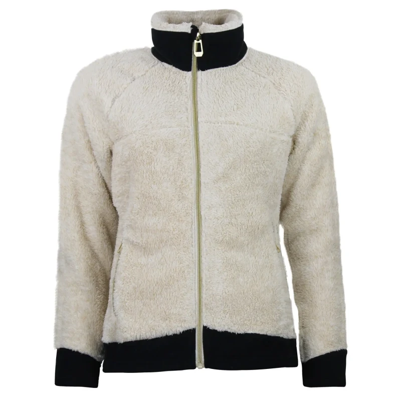 Image of Womens zipped fleece Peak Mountain Coral Sherpa 300G Beige Female L