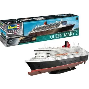 image of Queen Mary 2 Ocean Liner Platinum Edition 1:400 Scale Level 5 Revell Model Kit