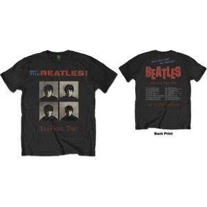 Image of The Beatles - American Tour 1964 Unisex Medium T-Shirt - Black
