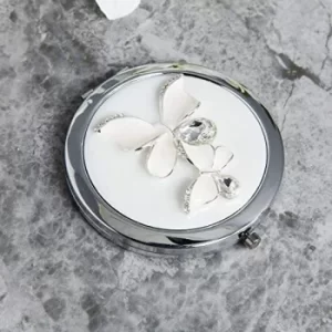 Image of Sophia Silverplate & Epoxy Butterfly Compact Mirror