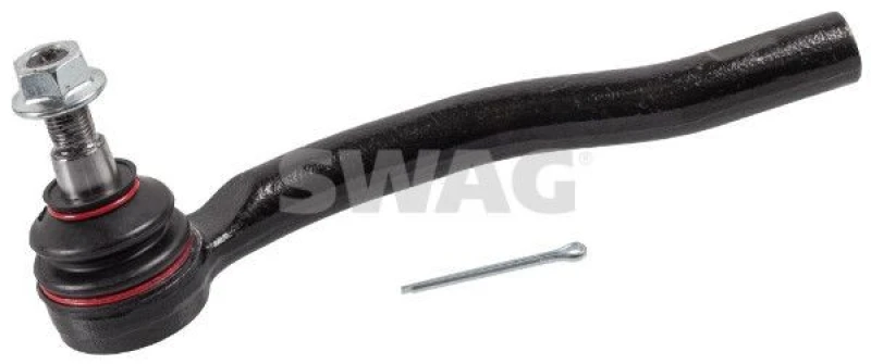 Image of SWAG 83 94 2481 Track rod end Front Axle Left, with crown nut Tie Rod End (914)