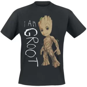 image of Guardians Of The Galaxy I Am Groot T-Shirt black