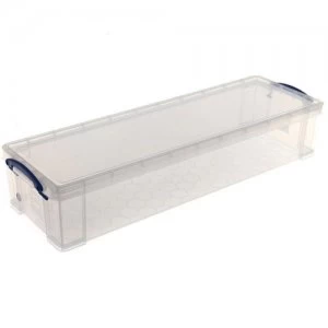 image of Really Useful Clear Plastic Storage Box with Lid 22L