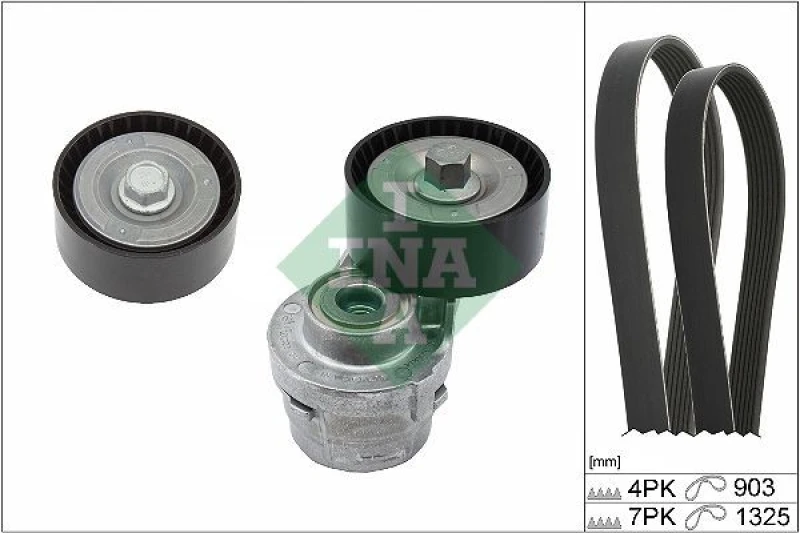 Image of V-Ribbed Belt Set INA 529 0386 10