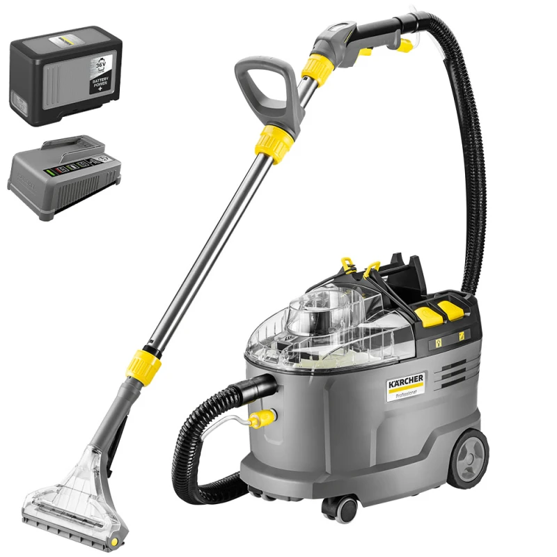 Image of Karcher PUZZI 9/1 BP ADV Professional 36v Cordless Carpet Cleaner PUZZI 9/1 BP ADV Batteries: 1 x 6ah Li-ion