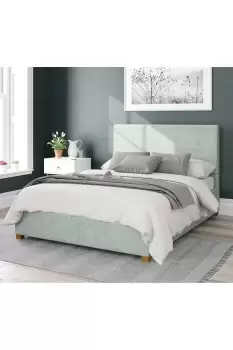 Image of Garland Upholstered Ottoman Storage Bed, Pure Pastel Cotton Fabric