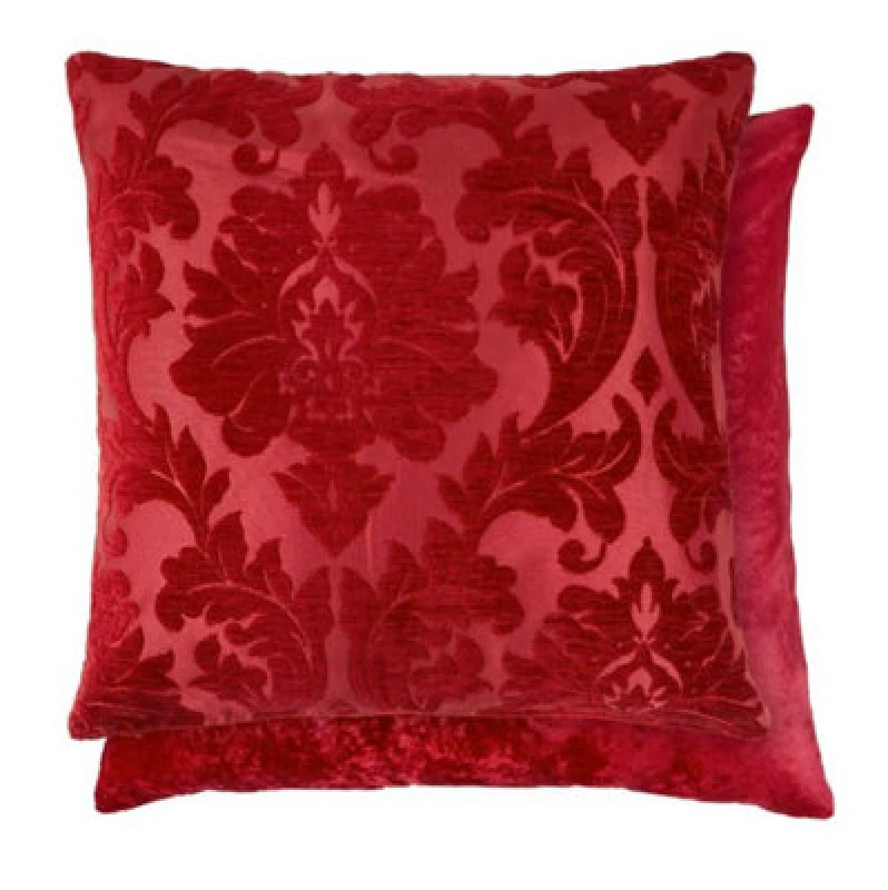 Image of Baroque Cushion Cover In Red Colour