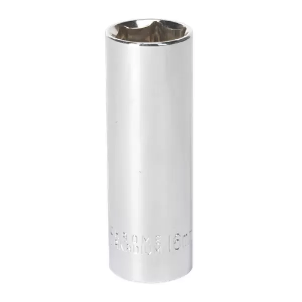 Image of Genuine SEALEY AK6543 Spark Plug Socket 16mm 1/2Sq Drive Magnetic