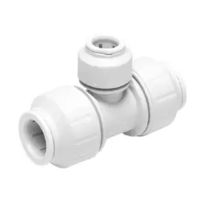 Image of Jg Speedfit Reducing Tee White 15mm X 15mm X 22mm Pushfit Pem3022Cw