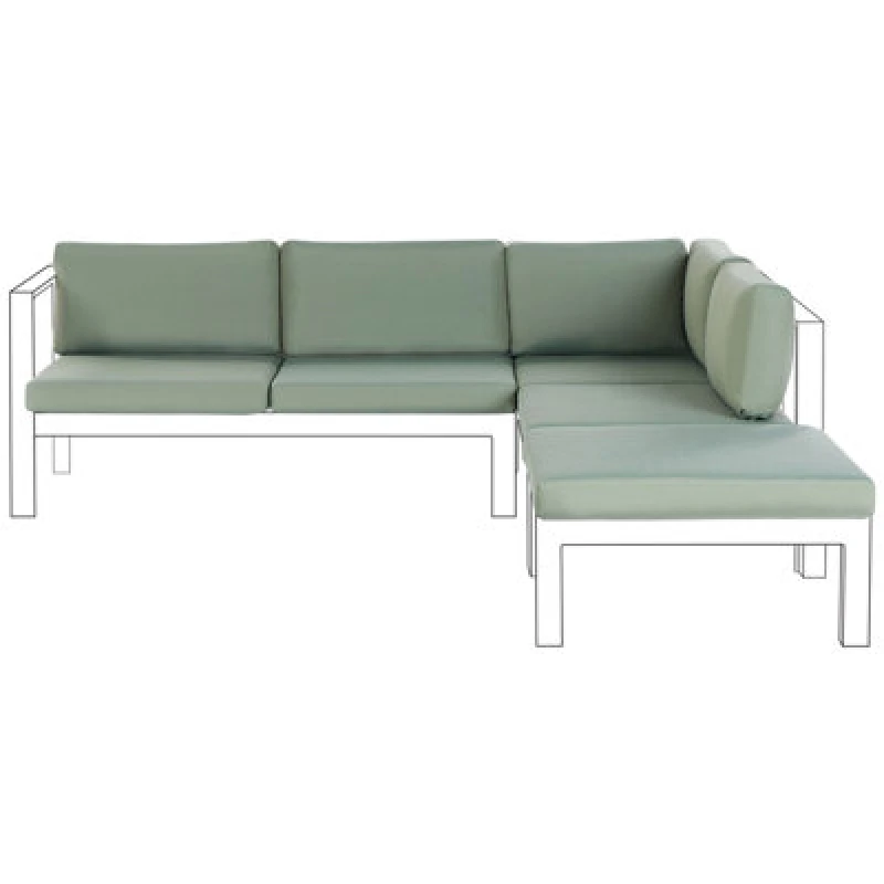 Image of Beliani Outdoor Cushion Cover Set Messina Green