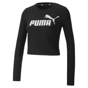 Puma Long Sleeve Fitted T Shirt Womens - Black