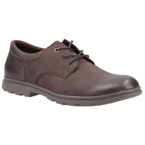 Image of Hush Puppies Mens Trevor Leather Lace Up Plain Toe Casual Shoes - UK 8