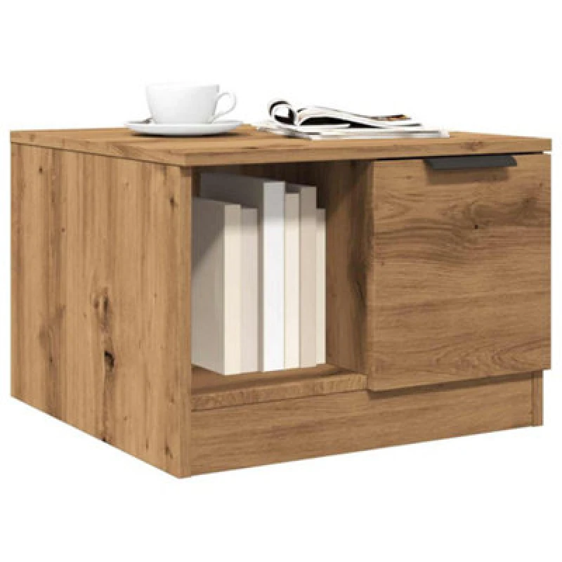 Image of Vidaxl Coffee Table Artisan Oak 50X50X36cm Engineered Wood