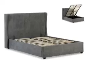 Image of Seconique Amelia 5ft King Size Grey Fabric Ottoman Bed Frame