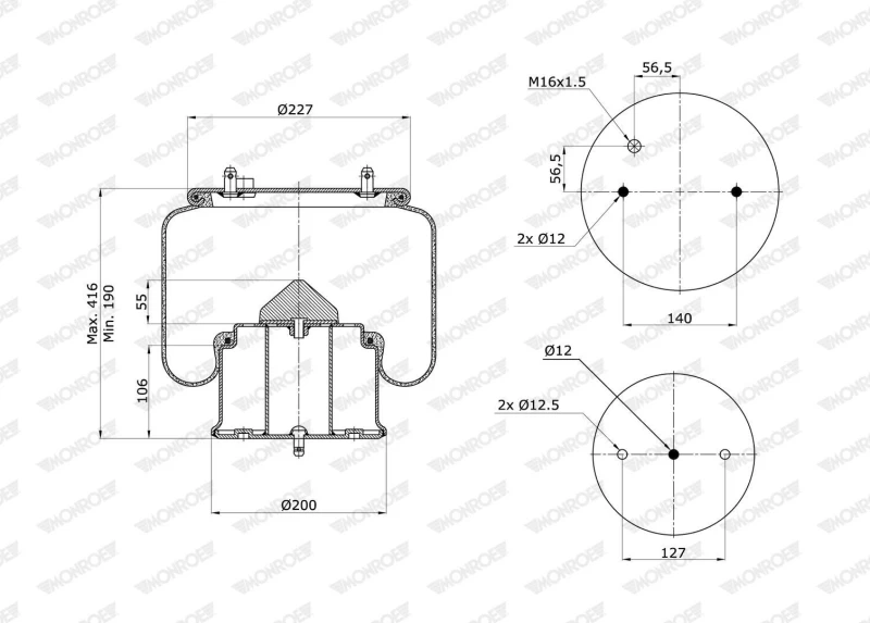 Image of MONROE Boot, air suspension MONROE ASP4124