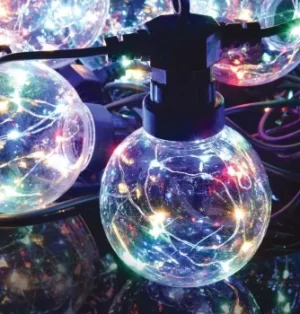 Image of Lyyt LED Festoon Light 7.5 Metre Multi-Coloured Waterproof (10 Lights)
