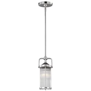 Image of 1 Light Mini Ceiling Pendant Light Chrome IP44, G9