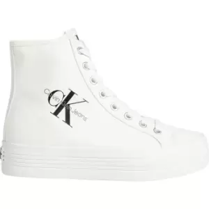 Image of Calvin Klein Jeans Vulcanized Flatform Mid Cut - White