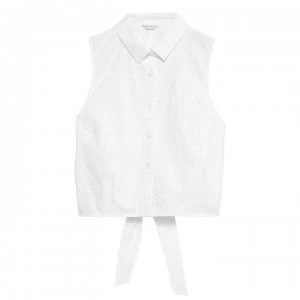 image of Jack Wills Laumann Tie Back Shirt - White