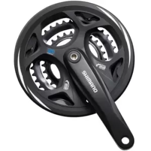 Image of Shimano Altus FC-M311 42/32/22 Crank Set - Black