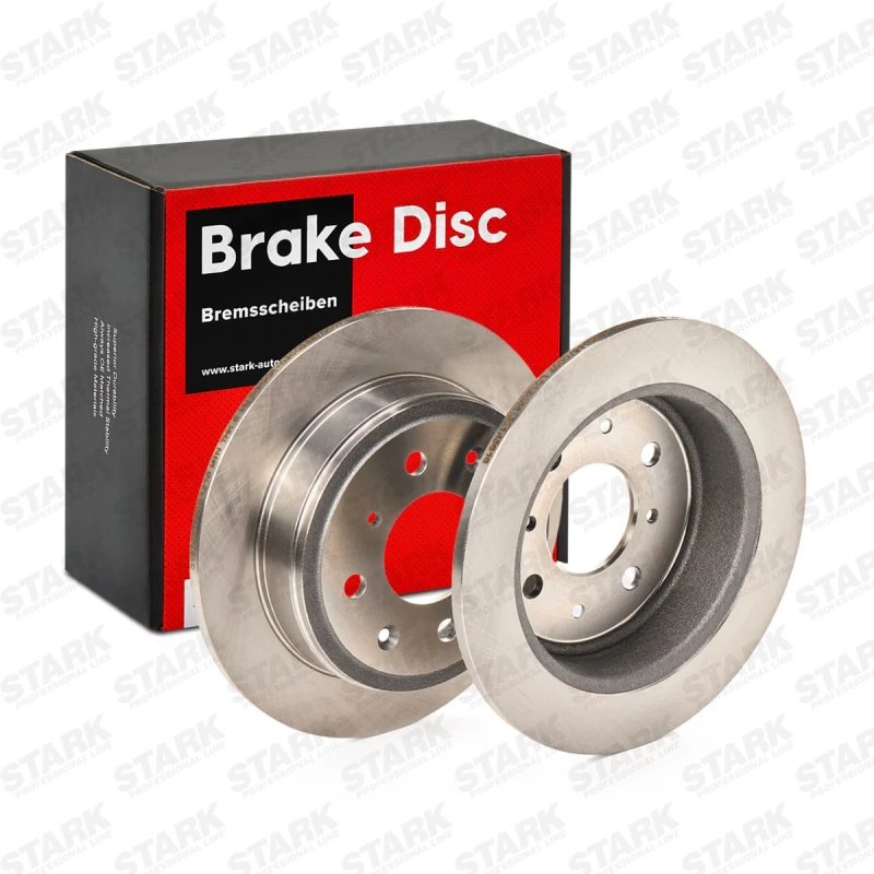Image of STARK SKBD-0022831 Brake disc Rear Axle, solid, Cast Iron, Uncoated, Untreated, without bolts/screws Cast Iron Brake Disc (82)
