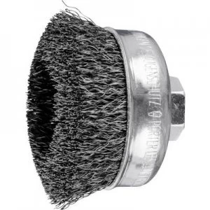 image of PFERD HORSE Cup brush unzopft 75 x 25mm wire thickness 0.3mm With thread M14 43469001