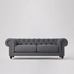 Image of Swoon Winston Smart Wool 3 Seater Sofa - 3 Seater - Anthracite