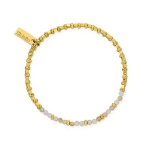 image of ChloBo Sterling Silver Gold Plated Citrine Sparkle Cube Bracelet