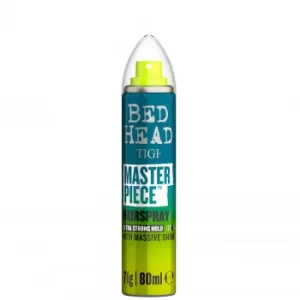 image of TIGI Bed Head Masterpiece Shiny Hairspray for Strong Hold Travel Size 80ml